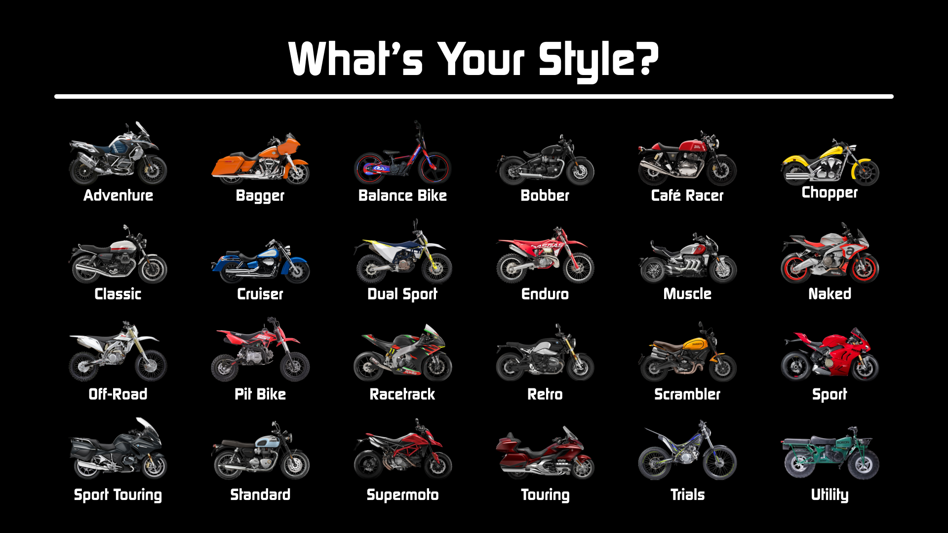 24 Motorcycle Styles Explained